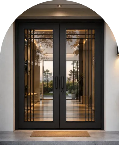 front entrance aluminium doors