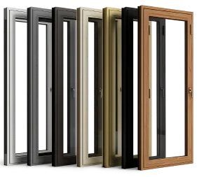 coloured aluminium doors