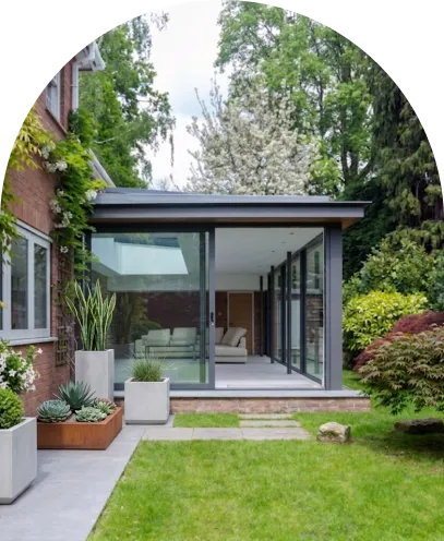 aluminium door for garden area
