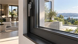 Modern Window Frame with Scenic Views