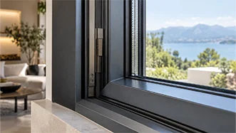 Modern Window Framing Mountain Views