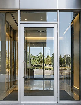 aluminum office entrance door