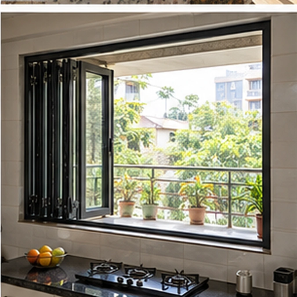 Aluminium folding-windows